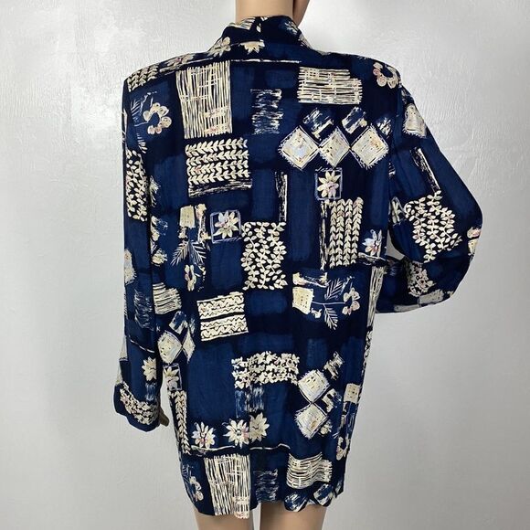 Emily Adams vintage artsy single button closure blazer, size M. - Picture 4 of 9